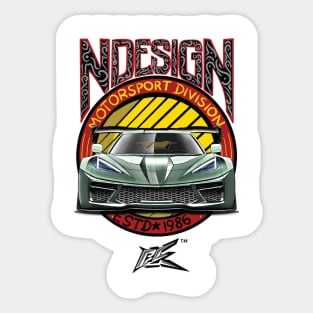 corvette stingray c8 green Sticker